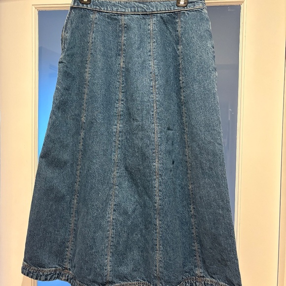 Boden Women's Blue Joy Paneled Denim Skirt - Picture 4 of 6
